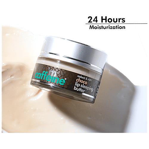 mCaffeine Choco Lip Sleeping Butter - With Cocoa, Murumuru & Cocoa Butter, Repairs, Moisturises & Nourishes, 12 g
