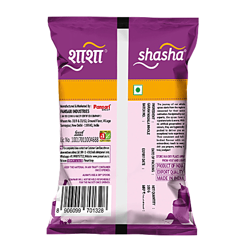 SHASHA Whole Garam Masala - Premium Quality, Aromatic Spices, 100 g Pouch 