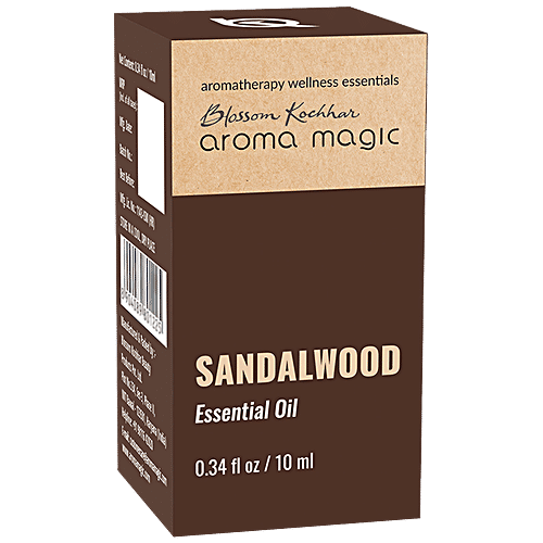 Aroma Magic  Sandalwood Essential Oil - Moisturises & Purifies Skin, Calms Depression, 10 ml  