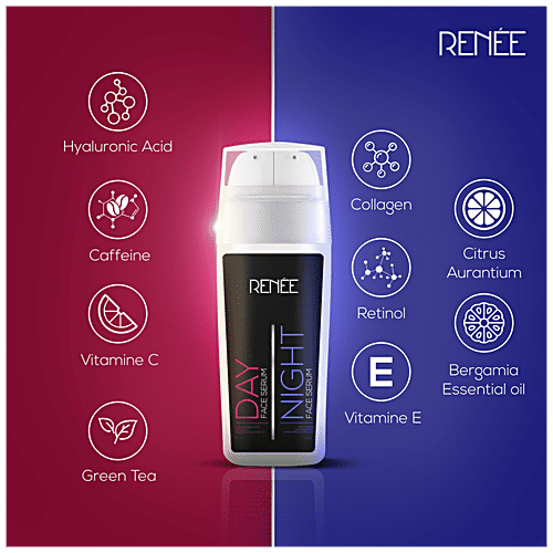 Renee Day & Night 2-In-1 Face Serum - Brightening & Firming, Plumping & Hydrating, 30 ml  