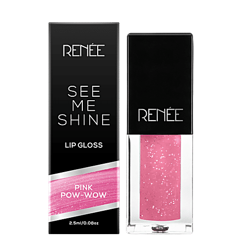 Renee See Me Shine Lip Gloss - With Jojoba Oil, Shea Butter & Vitamin E, 2.5 ml Pink Pow-Wow 