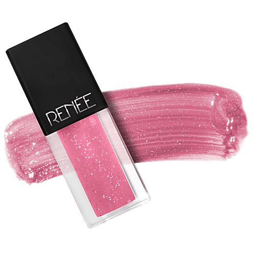 Renee See Me Shine Lip Gloss - With Jojoba Oil, Shea Butter & Vitamin E, 2.5 ml Pink Pow-Wow 
