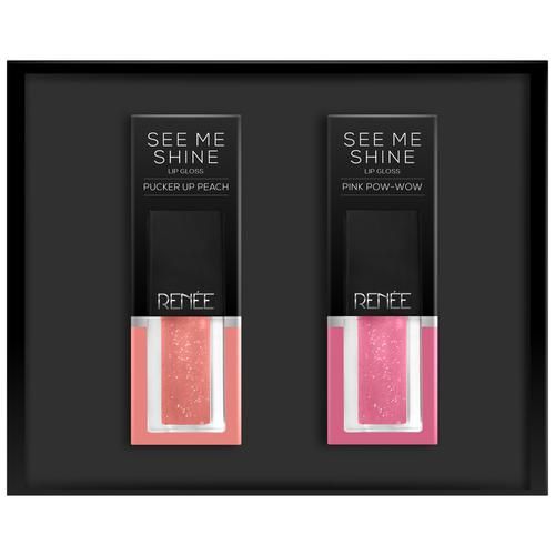 RENEE See Me Shine Lip Gloss - Gloss Boss, With Jojoba Oil, Shea Butter & Vitamin E, 2.5 ml (Combo Of 2) 