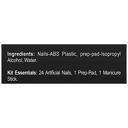 Renee Stick On Nails - Comfortable & Easy To Use, Reusable, 1 pc (Set of 24)