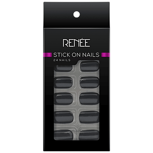 Renee Stick On Nails - Comfortable & Easy To Use, Reusable, 1 pc (Set of 24)