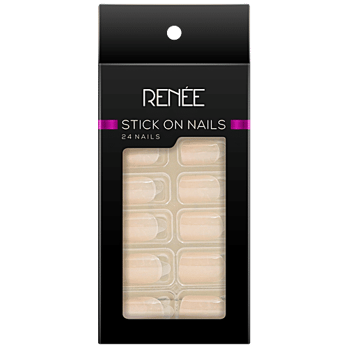 Renee Stick On Nails - Comfortable & Easy To Use, Reusable, 1 pc (Set of 24)