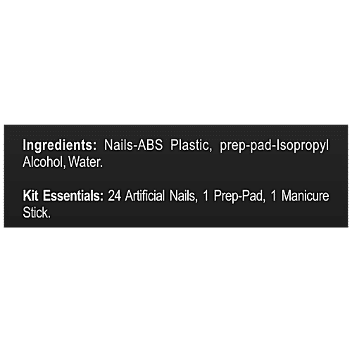 Renee Stick On Nails - Comfortable & Easy To Use, Reusable, 1 pc (Set of 24)