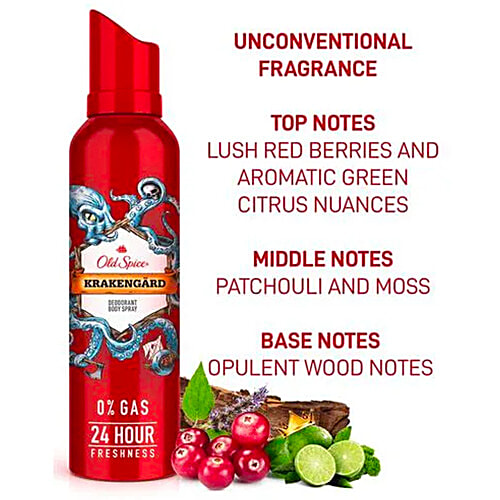 Old Spice The Mantastic Gift Pack - With After Shave Lotion, Deodorant Body Sprays Nomad & Krakengard With 0% Gas, 1 pc (Set of 3) 