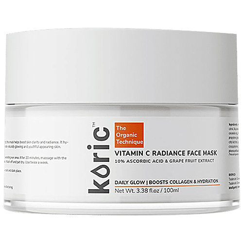 Koric Daily Glow Vitamin C Radiance Face Mask pH 6.0 - Hydrates, Nourishes & Tones Skin, 100 ml  