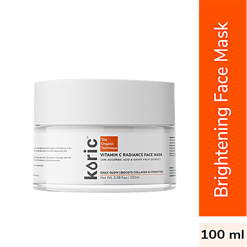 Koric Daily Glow Vitamin C Radiance Face Mask pH 6.0 - Hydrates, Nourishes & Tones Skin, 100 ml  