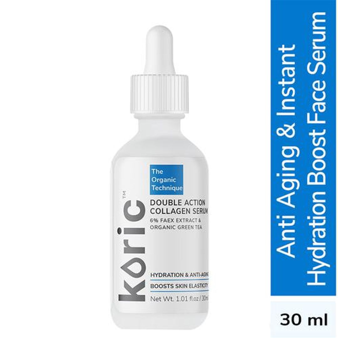 Koric Hydration & Anti-Aging Double Action Collagen Serum pH 5.5 - Rejuvenates Skin, 30 ml 