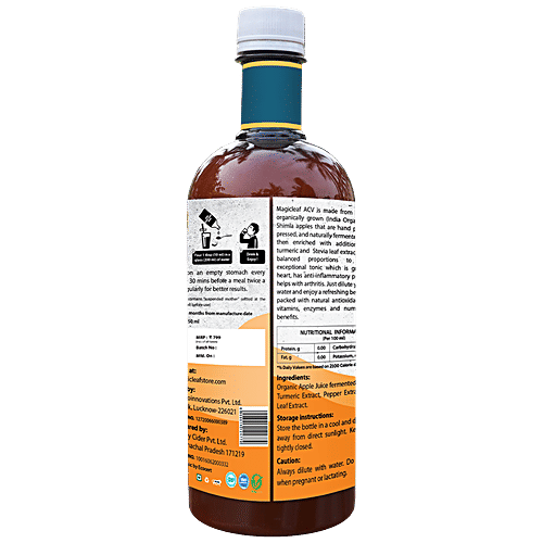 Buy Magicleaf Organic Apple Cider Vinegar With Mother Turmeric