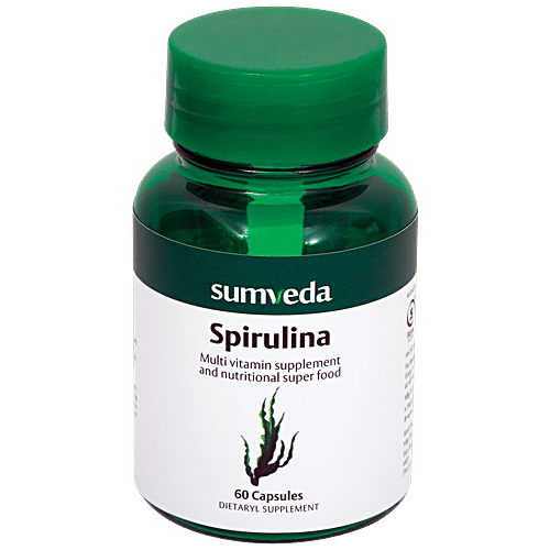 Buy Sumveda Spirulina Capsules Multi Vitamin & Mineral Rich