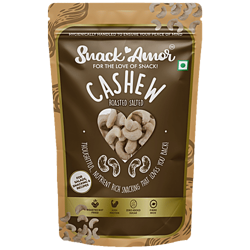Buy SnackAmor Cashews Roasted & Salted, FibreRich, High In Protein, No Added Sugar Online at
