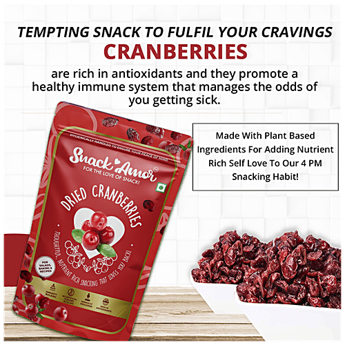 Buy SnackAmor Dried Cranberries NutrientRich, High In Antioxidants