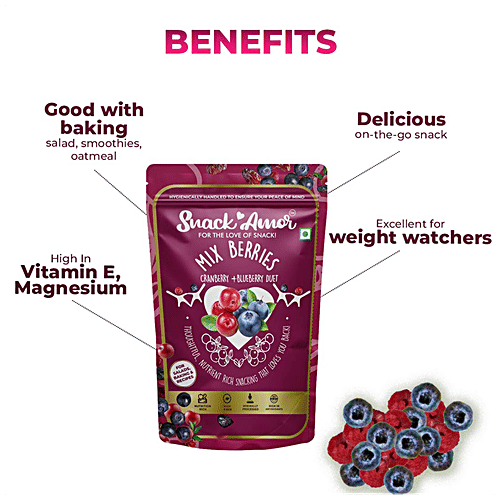 Buy SnackAmor Mix Berries Cranberries & Blueberries, NutrientRich