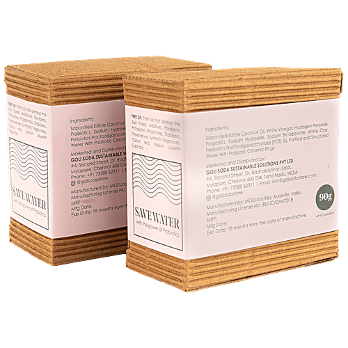 Goli Soda Probiotics Make Up Brush & Sponge Cleaner Bar - All Natural, Anti Bacterial, Anti Fungal, Eco Friendly, 90 g  