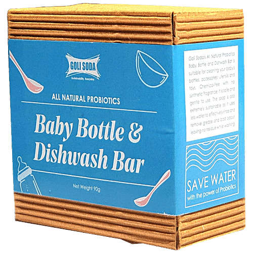 Buy Goli Soda Probiotics Baby Bottle & Dishwash Bar All Natural, Non