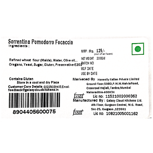 Sorrentina Pomodoro Focaccia, 200 g