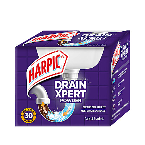 Buy Harpic Drain Xpert Drain Cleaning Powder Removes Blockages In 30