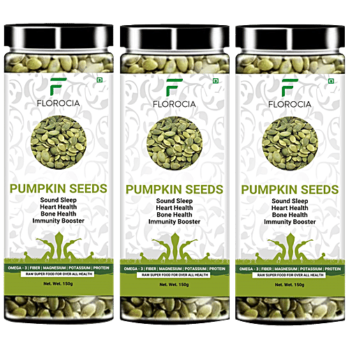 Buy Florocia Certified Raw Pumpkin Seeds Loaded With Fibre & Protein