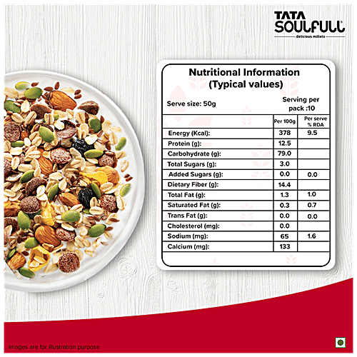 Buy Tata Soulfull Millet Muesli 0 Added Sugar, 90 Whole Grains