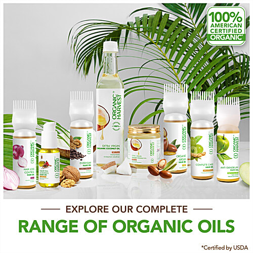 Organic Harvest Extra Virgin Coconut Oil - Cold Pressed, Unbleached, For Body Massage, Skin Care, Hair Growth, 500 ml  