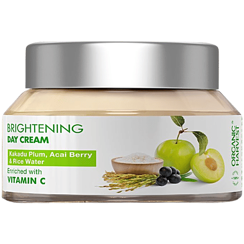 Organic Harvest Vitamin C Day Cream - Acai Berry & Daisy Flower, Skin Whitening & Brightening, Eliminates Scars, Blemishes, 50 g  