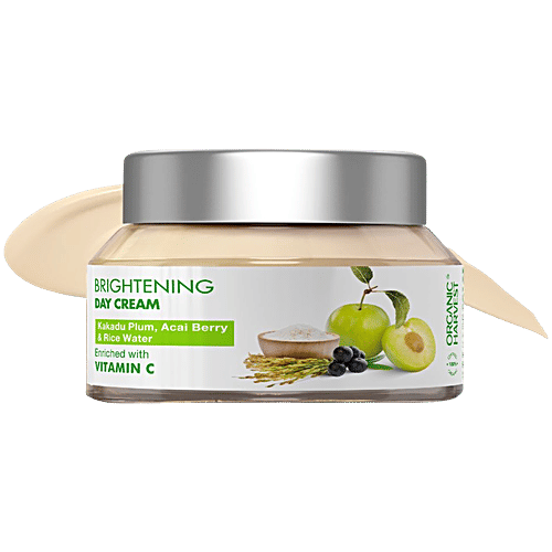 Organic Harvest Vitamin C Day Cream - Acai Berry & Daisy Flower, Skin Whitening & Brightening, Eliminates Scars, Blemishes, 50 g  