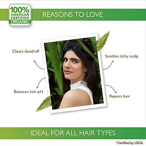 Organic Harvest Anti Dandruff Shampoo - Apple Cider Vinegar & Tea Tree Oil, For Itchy & Dry Scalp, No Sulphates, Parabens, 250 ml  