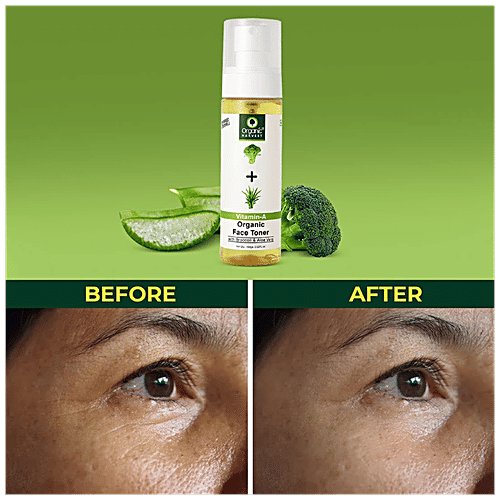 Organic Harvest Vitamin A Face Toner with Broccoli & Aloe Vera, Anti-Ageing, Reduces Wrinkles, 100 g  