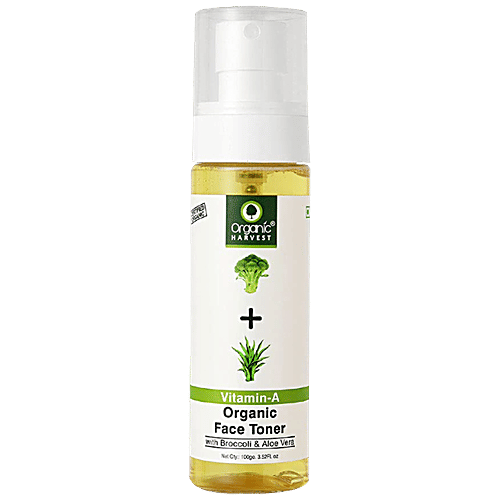 Organic Harvest Vitamin A Face Toner with Broccoli & Aloe Vera, Anti-Ageing, Reduces Wrinkles, 100 g  
