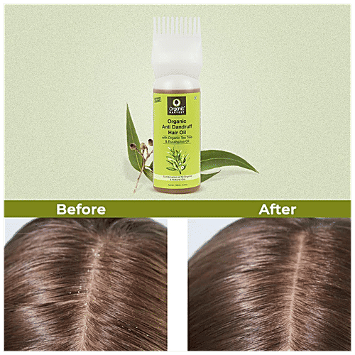 Organic Harvest Anti Dandruff Hair Oil - Organic Tea Tree & Eucalyptus Oils Infused, Parabens & Sulphate Free, 150 ml  