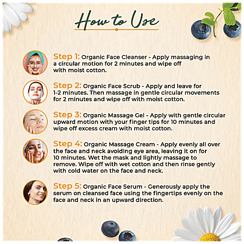 Organic Harvest 4-in-1 Vitamin C Facial Kit - For Skin Whitening & Brightening, 50 g  