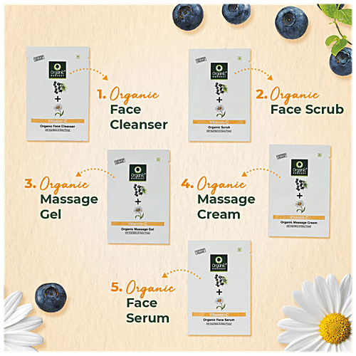 Organic Harvest 4-in-1 Vitamin C Facial Kit - For Skin Whitening & Brightening, 50 g  
