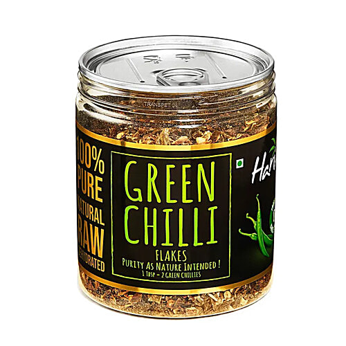 Harin Green Chilli Flakes - Pure, Boosts Immunity, For Healthy Cooking, 100 g  