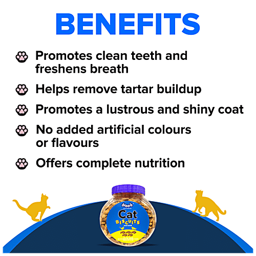 Buy Drools Cat Biscuits With Real Chicken Oven Baked, Treats, Crispy & Crunchy, Rewards For