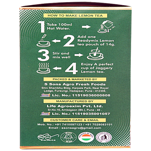 Buy Farmers Family Ready Mix Jaggery Lemon Tea Promotes Weight Loss