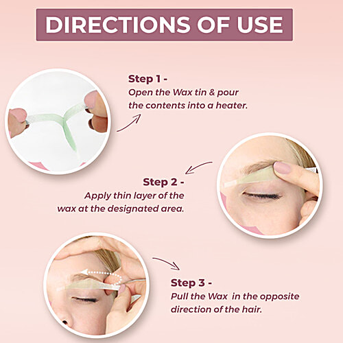 Sanfe Detan & Glo Rose Beans Wax - For Smooth Hair Removal, 100 g