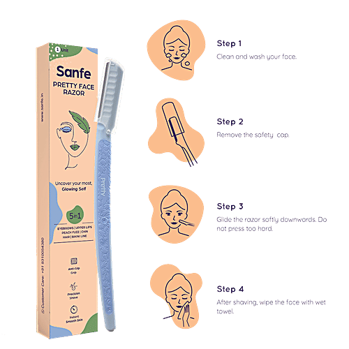 Buy Sanfe Pretty Face Razor For Painfree Facial Hair Removal Online