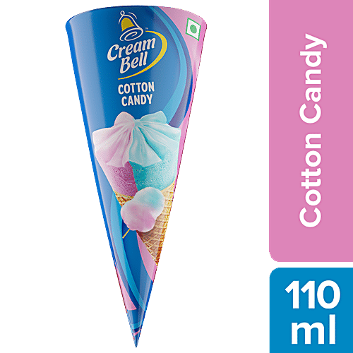 cotton candy ice cream cone