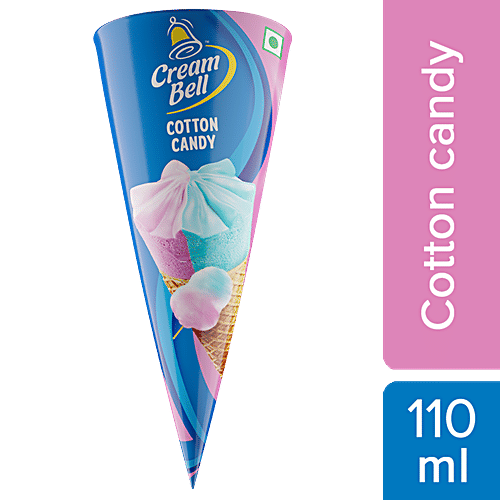Buy Cream Bell Cone Ice Cream Cotton Candy, Rich & Creamy Online at
