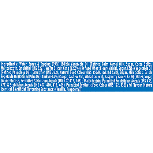 Cream Bell Cone Ice Cream - Cream Raspberry, Rich & Creamy, 130 ml  