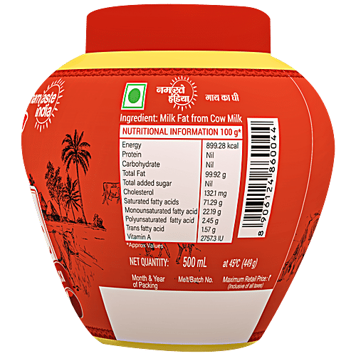 Buy Namaste India Cow Ghee Helps Cholesterol, Reduces Joint Pains