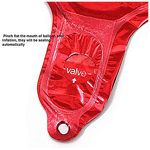 CherishX Heart Shape Foil Balloons - Birthday Decorations Items, For Kids, Girls, Wife, Silver, 5 pcs  