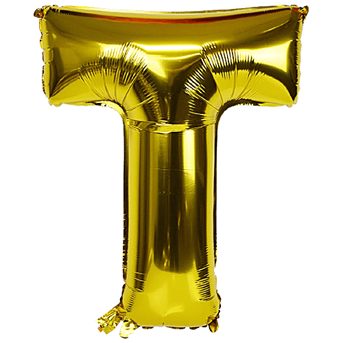 CherishX A Letter/Alphabet Foil Balloon - For Birthday & Anniversary Decorations, 41 cm, Golden, 1 pc  