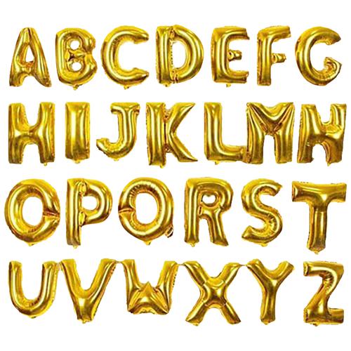 CherishX A Letter/Alphabet Foil Balloon - For Birthday & Anniversary Decorations, 41 cm, Golden, 1 pc  