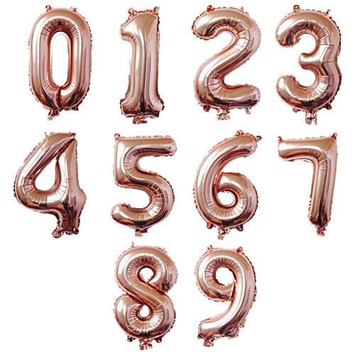 CherishX 1 Digit/Number Foil Balloon - For Birthday & Anniversary Decorations, 81 cm, Rose Gold, 1 pc  
