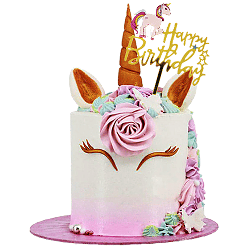 Buy CherishX Cursive Unicorn Theme Cake Topper Birthday Decoration
