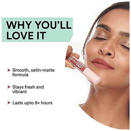 Sugar Pop Matte Lip Colour - Long Lasting, Highly Pigmented, Smudge-Proof, 1.6 ml 02 Mauve